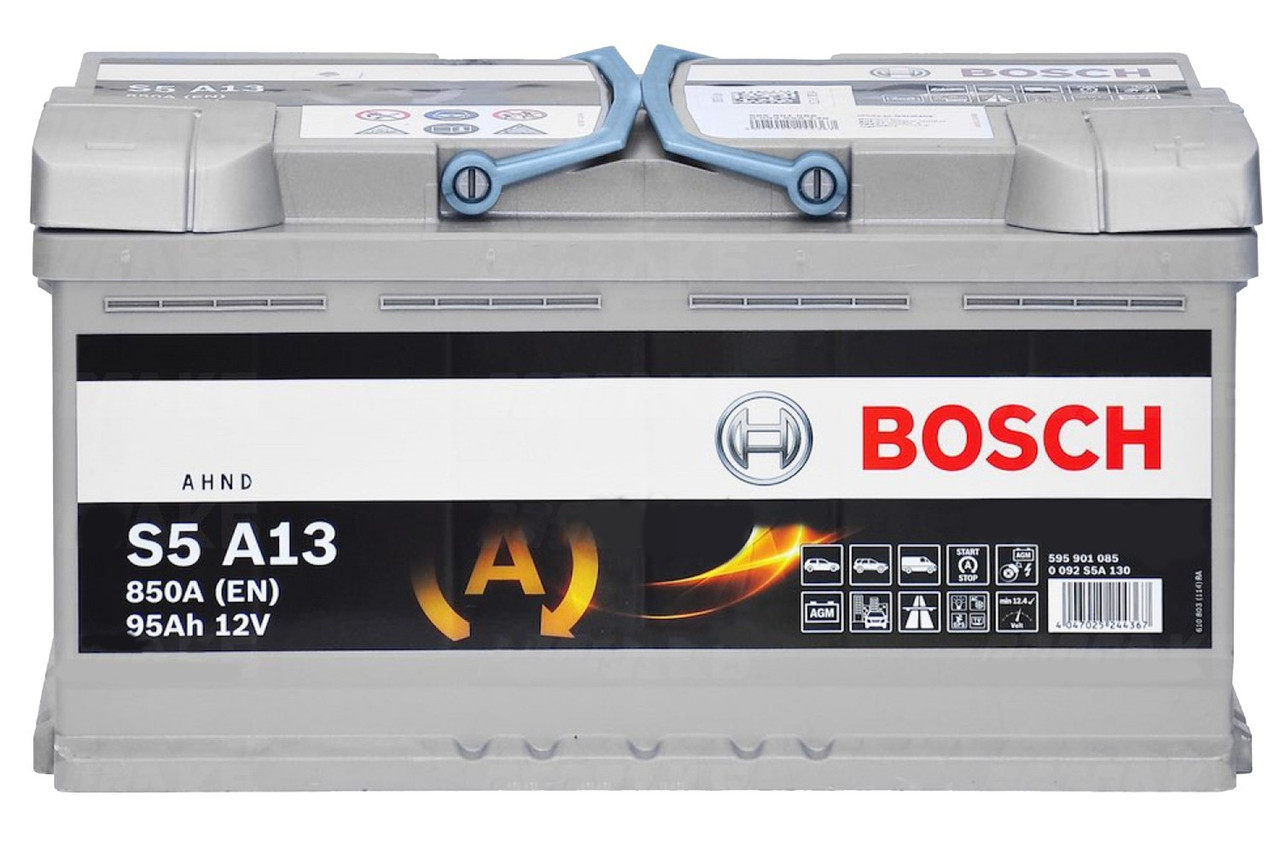 Акумулятор BOSCH AGM 12V 95AH 850A R+ S5 A13 353*175*190 мм (949360), фото 1