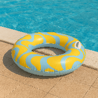 Надувний круг Intex Wet Set 91 см з ручками — дитячий жовто-блакитний круг для плавання, арт. 59256NP-1, фото 5