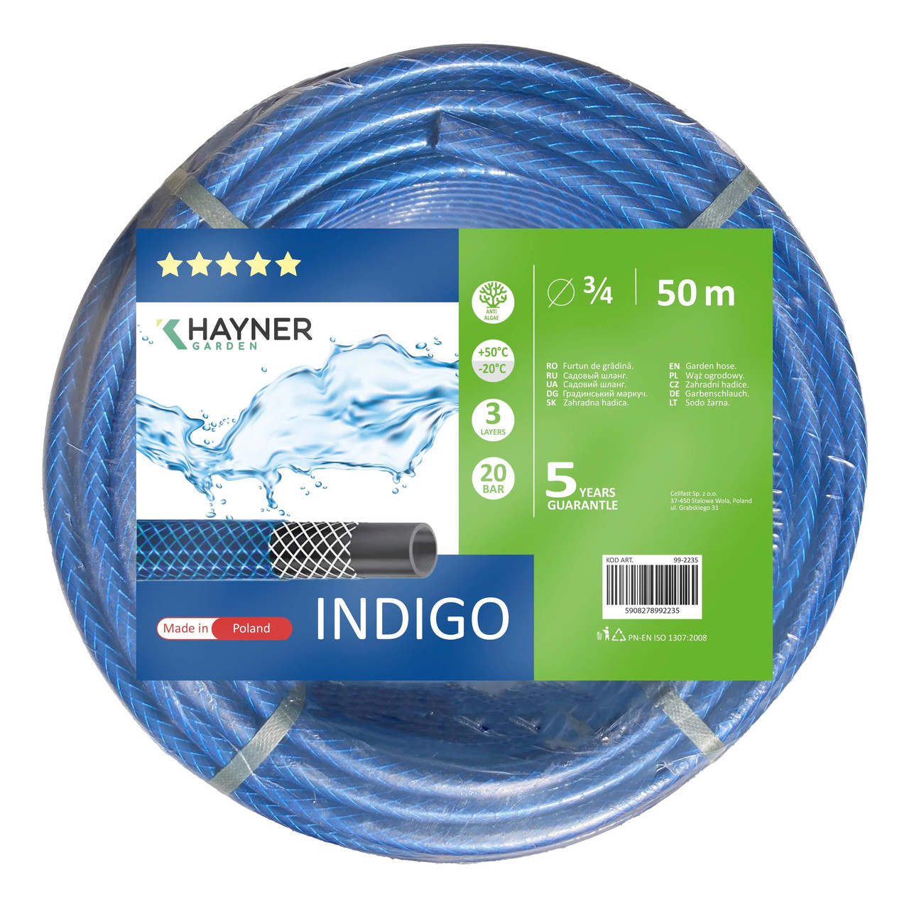 Шланг для поливу Khayner Garden Indigo 3/4" 50 м Blue
