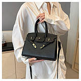 Жіноча сумка 2210 крос-боді на ремінці чорна, фото 8