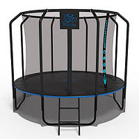Батут 10ft/312 см із внутрішньою сіткою чорний-синій