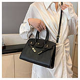 Жіноча сумка 2210 крос-боді на ремінці чорна, фото 9