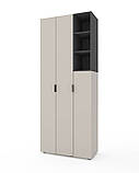 Шафа Home A003R 900х420х2300 ЛДСП Кашемір - Антрацит, фото 2