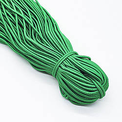 Гумка капелюшна кругла (еластичний шнур) / колір світло-зелений / діаметр 2,5 мм / замовлення від 1 метра