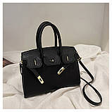 Жіноча сумка 2210 крос-боді на ремінці чорна, фото 4