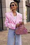 Жіночий укорочений жакет об'ємного крою з відкладним коміром (р 42-46) 509570, фото 6