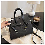 Жіноча сумка 2210 крос-боді на ремінці чорна, фото 3