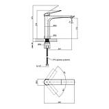 Змішувач для раковини Qtap Vlasta високий QTVL1028M102C Chrome, фото 6