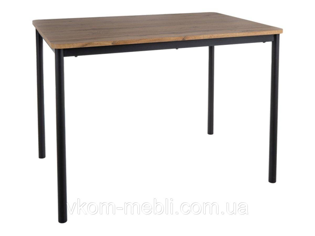 Стіл обідній CITY 110*75 дуб артизан/чорний, фото 1