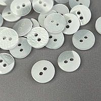10 шт. - Ґудзики сорочкові з імітацією скола Ø-13мм колір: білий