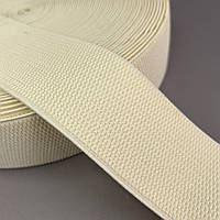 Резинка поясна, манжетна - 6см/25ярд - кремовий