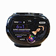 Капсули для прання WellMe Black 6 в 1 40 шт