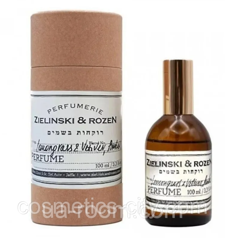 Парфюм унисекс Zielinski & Rozen Lemongrass & Vetiver, Amber, 100 мл.
