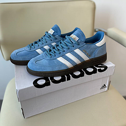 Кросівки Adidas Handball Spezial Blue White кеди Адідас Спеціал Спешл блакитні замшеві чоловічі жіночі 37 - 45