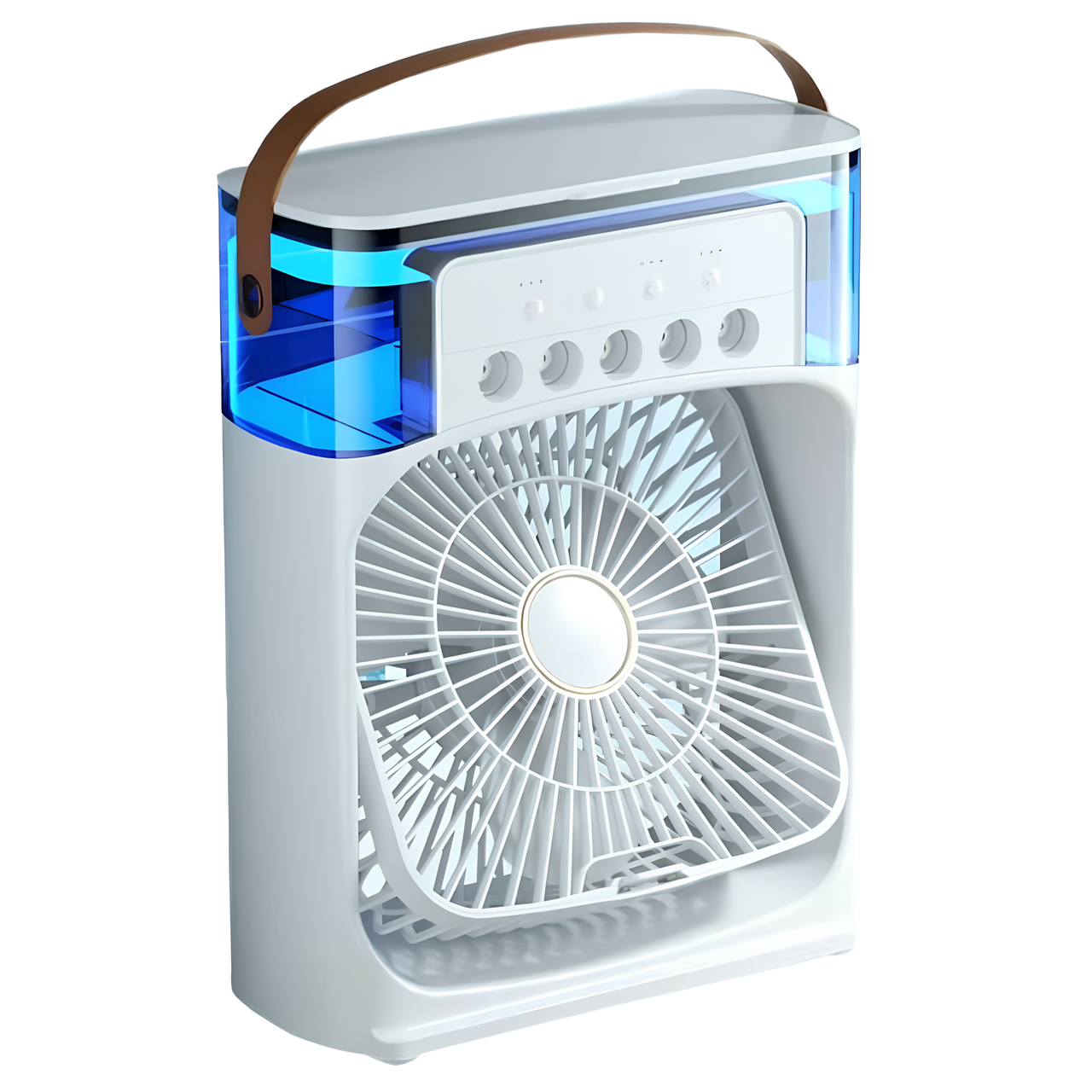 Міні вентилятор із контейнером для льоду Air Cooler Fan 9418 White, фото 1