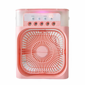 Міні вентилятор із контейнером для льоду Air Cooler Fan 9418 Pink