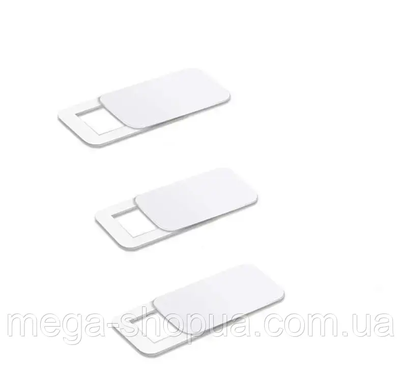 Захисна шторка кришка заглушка для веб-камери 3шт Webcam Cover Privacy для телефону ноутбука планшета Біла