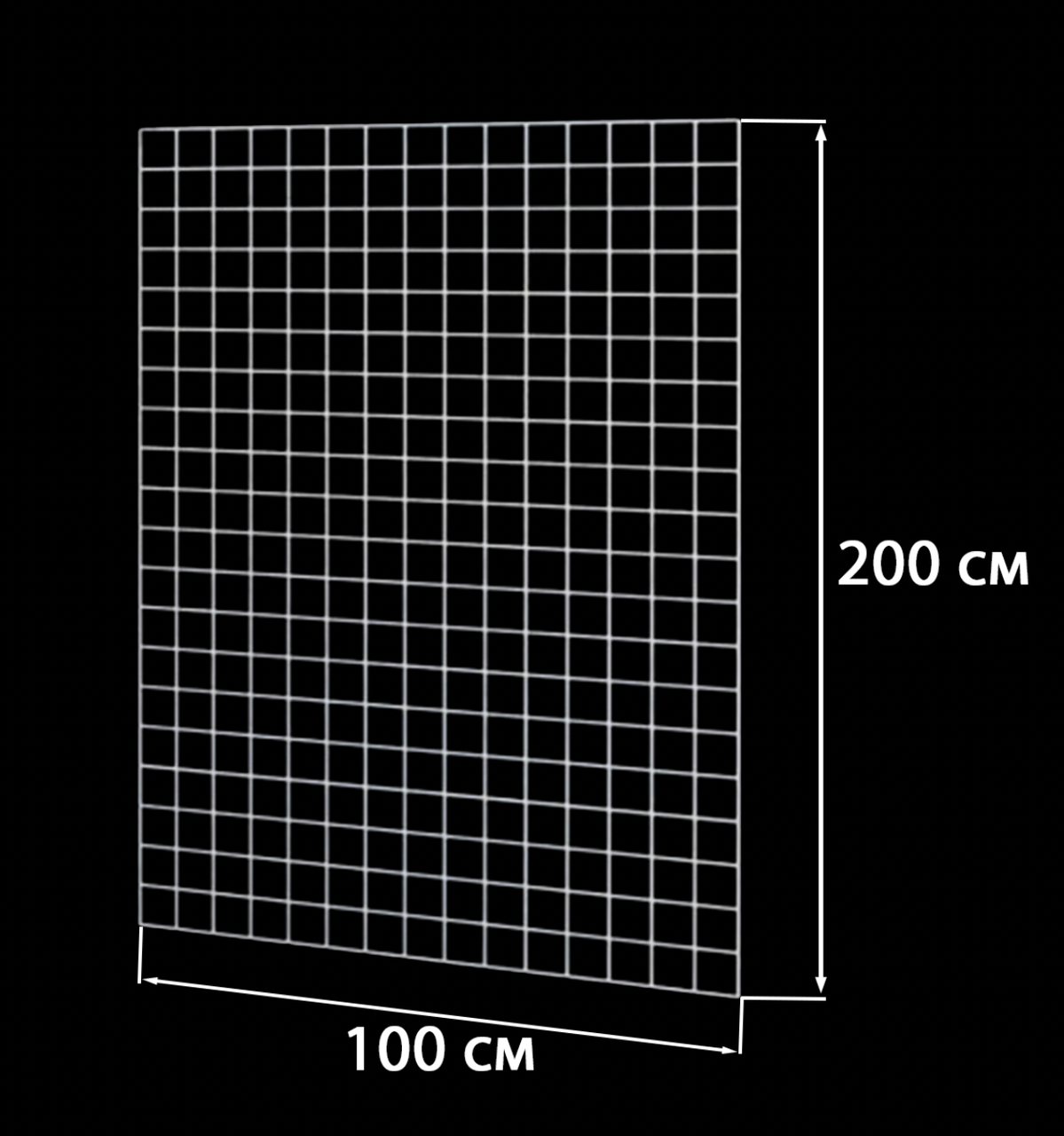 Торгова сітка 200х100см дріт 3.5 мм,осередок 50/50мм.