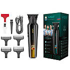 Акумуляторна машинка для стрижки волосся + 4 насадки, від USB / Чоловічий триммер для стрижки, фото 7