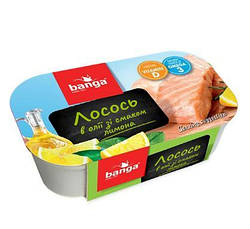 Філе лосося BANGA  атлантичного в олії з лимоном 120г
