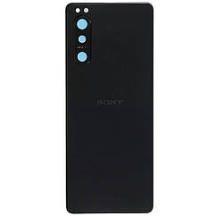 Задня кришка Sony Xperia 5 II XQ-AS72 (чорна оригінал Китай зі склом камери)