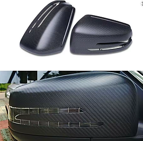 Накладки на дзеркала Mercedes Benz (Мерседес) A B C E S CLA GLA GLK CLS (2005-2019) Карбон (A3159436)