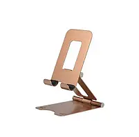 Металеві підставки трансформер під телефон або планшет. Тримач для телефону планшета V4B Золотиста