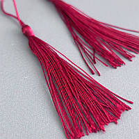 Декоративні китиці для рукоділля 13 см - бордовий