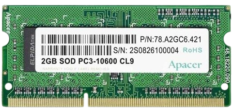 Оперативна пам'ять Apacer 8GB SODIMM DDR3 1600MHz (AS08GFA60CATBGC) Б/В