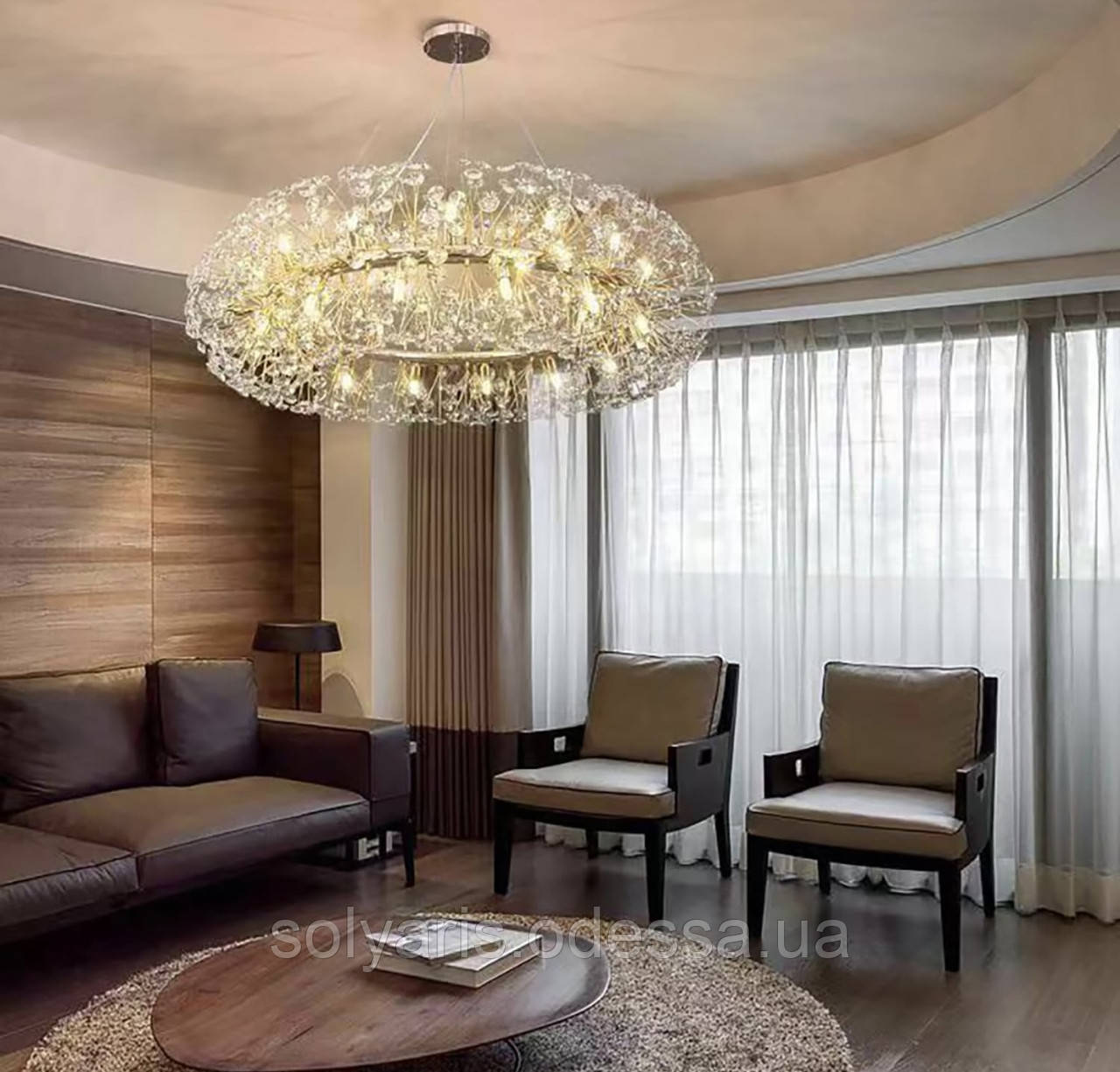 Сучасна люстра на 12ламп 60см золото 229007-600, фото 1