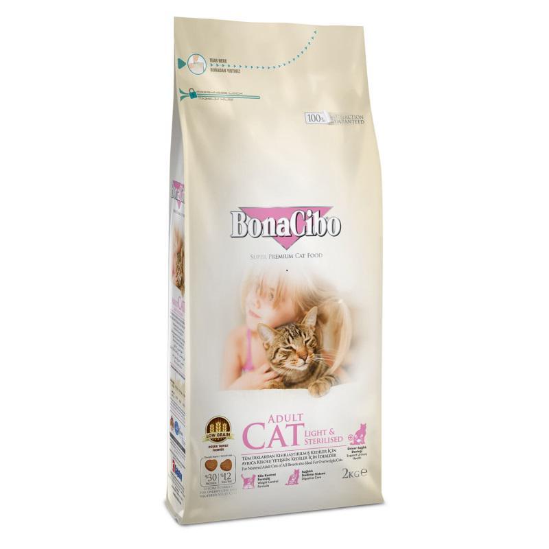 BonaCibo Adult Cat Light & Sterilized Сухий корм для стерелізованих котів 2 кг (BC406137), фото 1