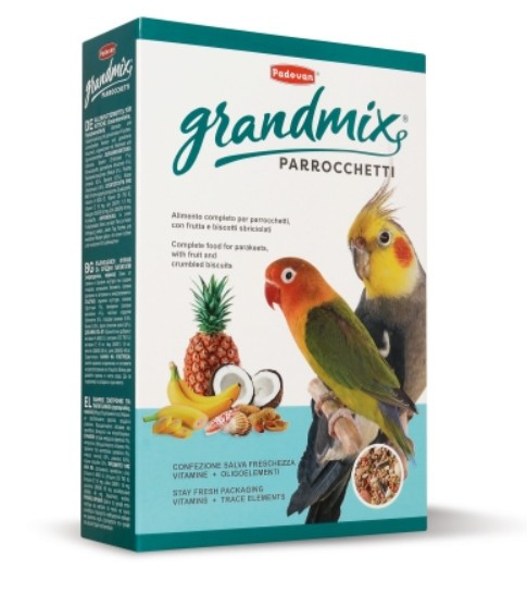 Padovan GRANDMIX PARROCCHETTI корм для середніх папуг 850 гр (PP00185), фото 1
