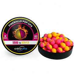 Бойли Pop-ups Crazy Carp Squid & Scopex 8mm