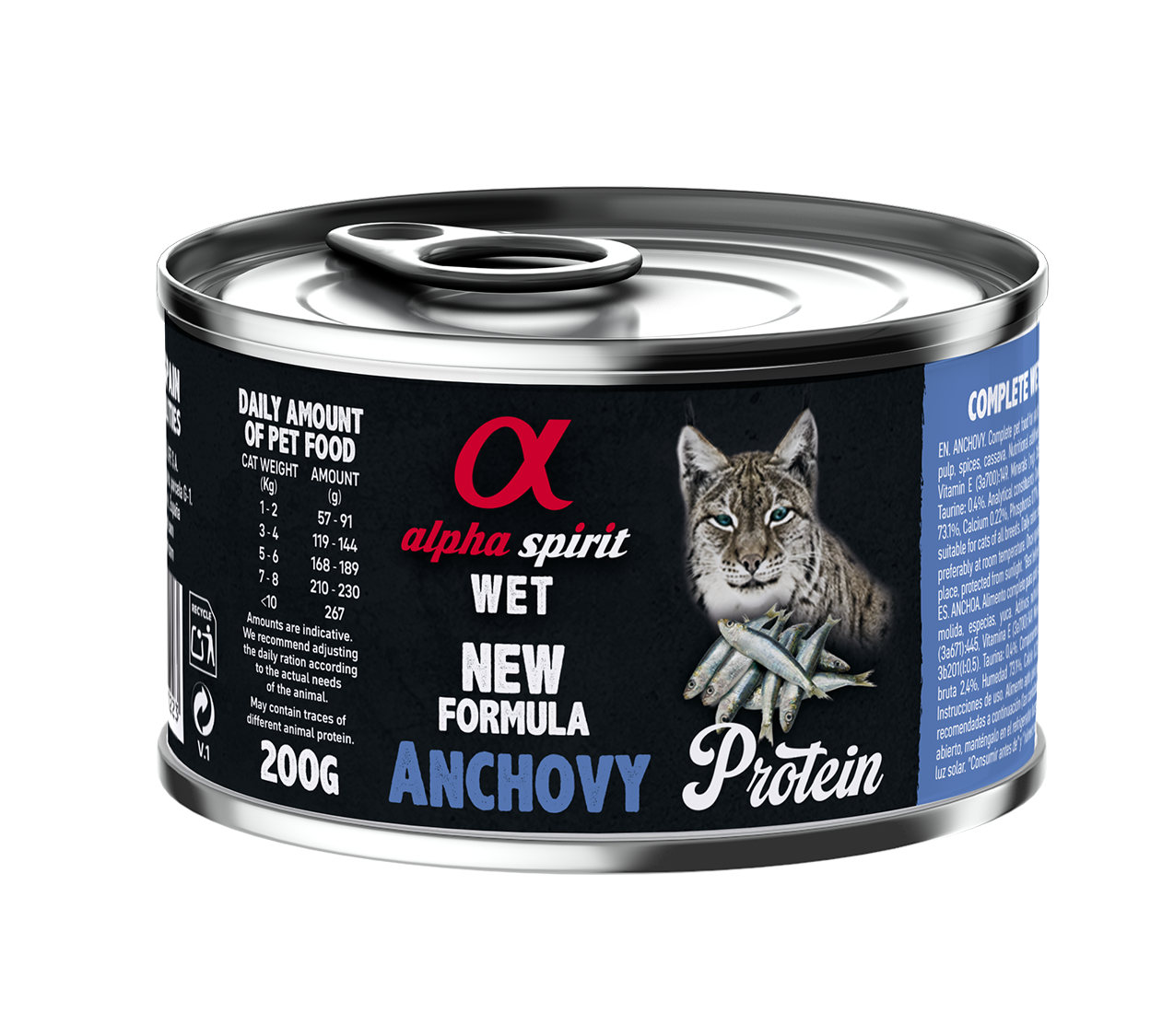 Консерва для котів Alpha Spirit Anchovy for Adult Cats Альфа Спірит з анчоусами 200г (as311223), фото 1