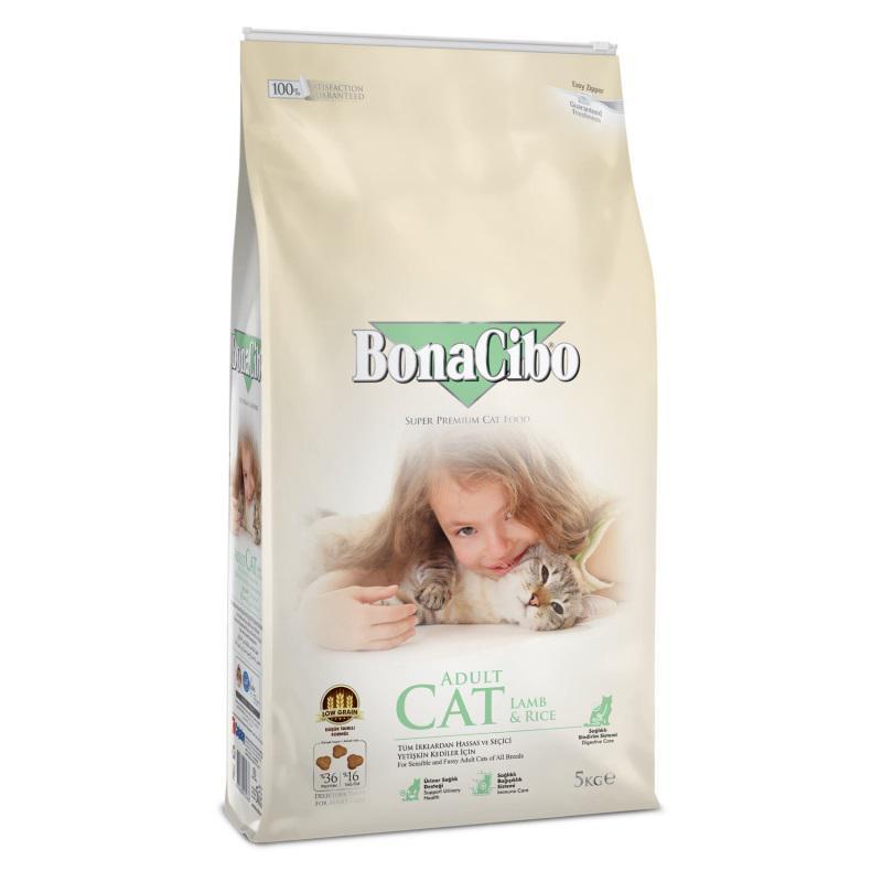 BonaCibo Adult Cat Lamb & Rice Сухий корм для котів з ягням 5 кг (BC405666), фото 1