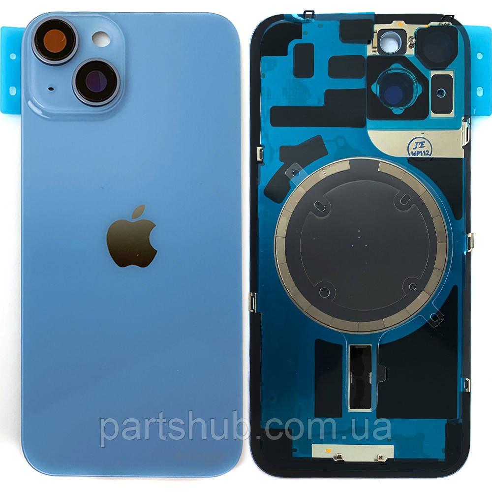 Задня кришка Apple iPhone 14 (блакитна оригінал Китай з рамкою, склом камери та магнітом), фото 1