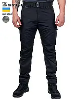 Тактичні штани SMILO cargo rip–stop black чорні