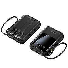 Power Bank Павербанк WUW Y135 4 в 1 10000mAh Чорний