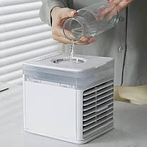 Портативний міні кондиціонер-зволожувач повітря 3 в 1 Ultra Air Cooler 10 Вт з USB та LED-підсвічуванням, фото 6