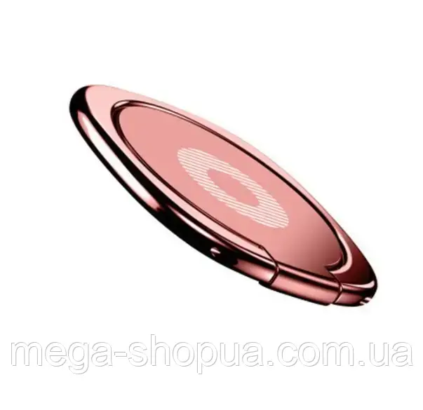Кільце тримач підставка металеве 360° попсокет popsockets для телефону смартфона J123E Рожеве золото