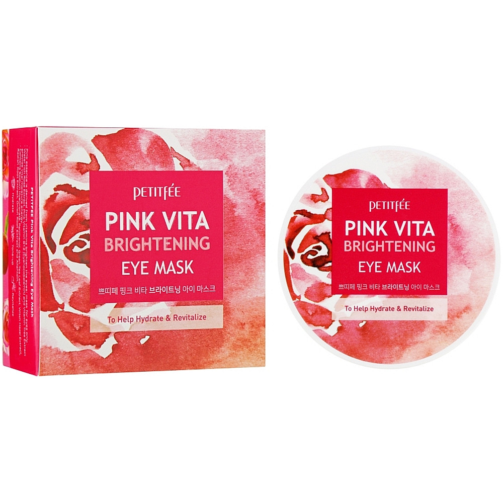 Патчі Освітлювальні З Екстрактом Троянди Petitfee Pink Vita Brightening Eye Mask