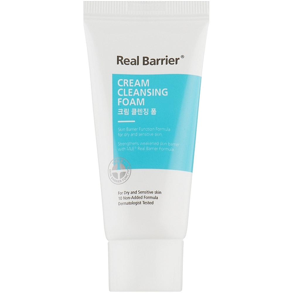 Пінка Для Умивання Кремова З Екстрактом Бергамоту Real Barrier Cream Cleansing Foam Для Сухої І Чутливої Шкіри 120ml
