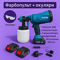 Краскопульт з високою продуктивністю та регулюванням ширини Макіта для стін та стель