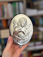 Серебряная икона Ангел-Охоронец (9 x 13 см)