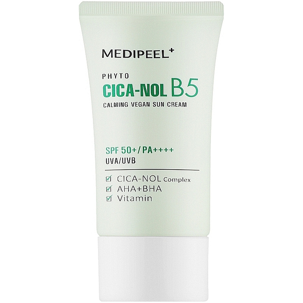 Веганський заспокійливий сонцезахисний крем Medi Peel Phyto Cica Nol B5 Calming Vegan Sun Cream 50ml