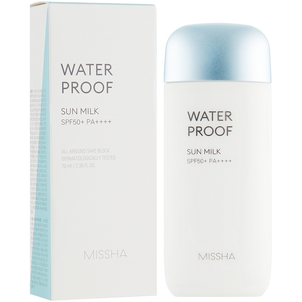 Молочко Сонцезахисне Водостійке Missha All-Around Safe Block Water Proof Sun Milk SPF50+ PA++++ 70ml