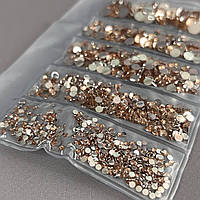 Набір страз для дизайну та декору холодної фіксації - 1000 шт світло-бежевий