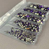 Набір страз для дизайну та декору холодної фіксації - 1000 шт бузковий