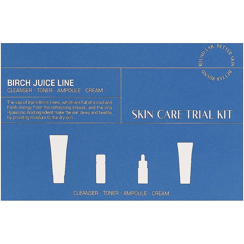 Набір засобів з березовим соком Round Lab Birch Juice Trial Kit ( 30ml + 20ml + 10ml + 20ml)