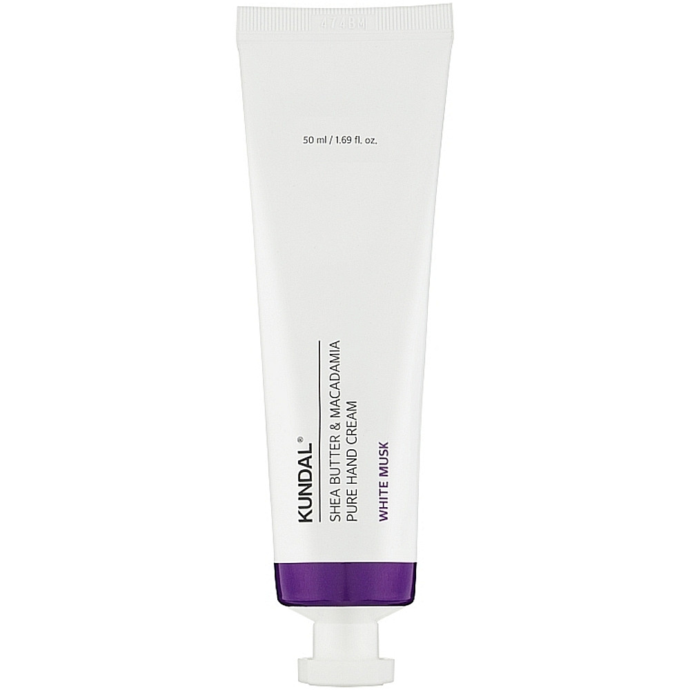 Крем для рук з ароматом «Білий мускус» 50 мл KUNDAL Shea Butter & Macadamia Pure Hand Cream White Musk 50ml